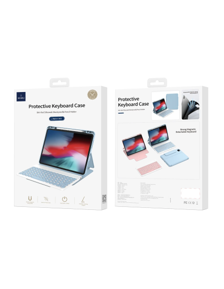 Keyboard Protective Case iPad 11th/10th 11"/10.9" Blue (Arabic+English)
