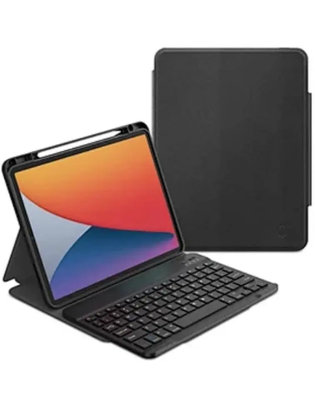 Funda protectora con teclado para iPad 11.º/10.º (11"/10.9"), color negro (árabe e inglés)