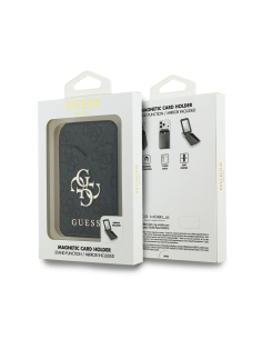 GUESS 4G PU TARJETERO NEGRO CON SOPORTE MAGSAFE Y ESPEJO 4G CLASSIC