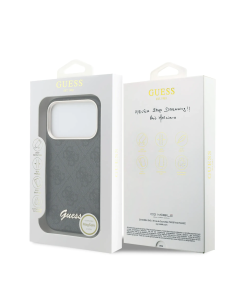 GUESS – Funda iPhone 17 Pro Max con MagSafe Logo Script Negra