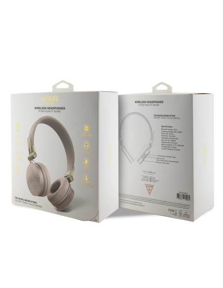 Cascos Diadema Guess Logo Clásico Rosa | WiWU Mayorista B2B