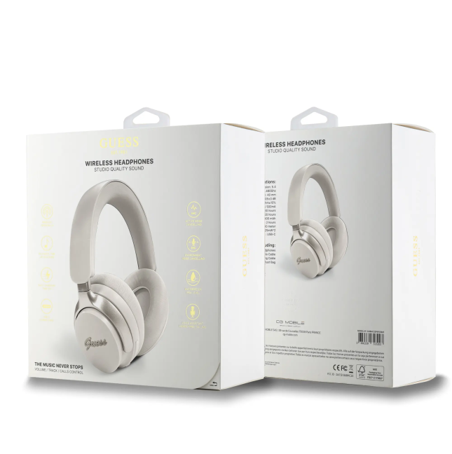 Cascos Diadema Guess ANC/ENC Beige | WiWU Mayorista B2B