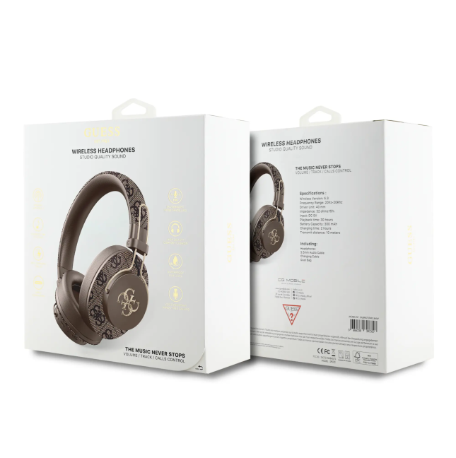 Cascos Diadema Guess 4G Polipiel Azul | WiWU Mayorista B2B Oficial