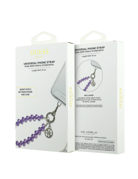 GUESS – Purple Wrist Strap with Crystals and Charms