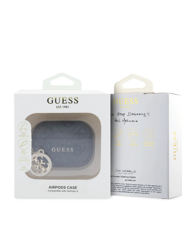 GUESS – Black AirPods Pro 3 Case with 4G Logo and Charm