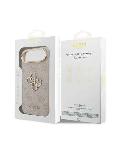 GUESS Case for iPhone 17 Air PU Finish and 4G Logo (Pink)