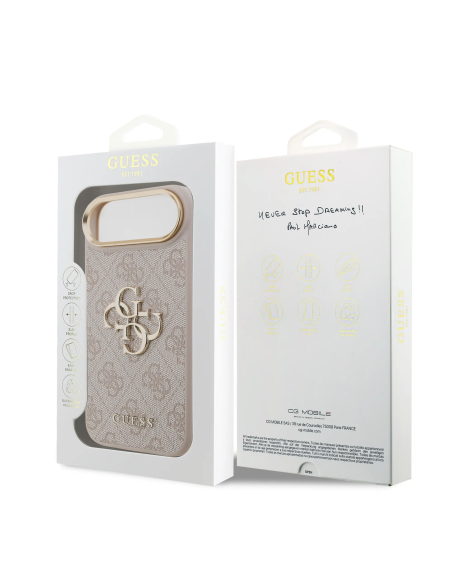 GUESS Case for iPhone 17 Air PU Finish and 4G Logo (Pink)