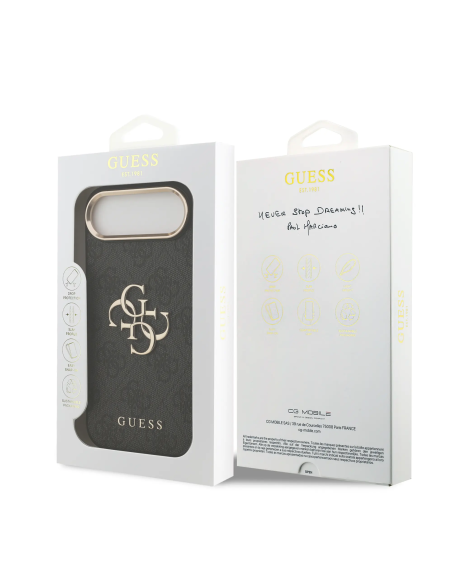GUESS Case for iPhone 17 Air PU Finish and 4G Logo (Black)