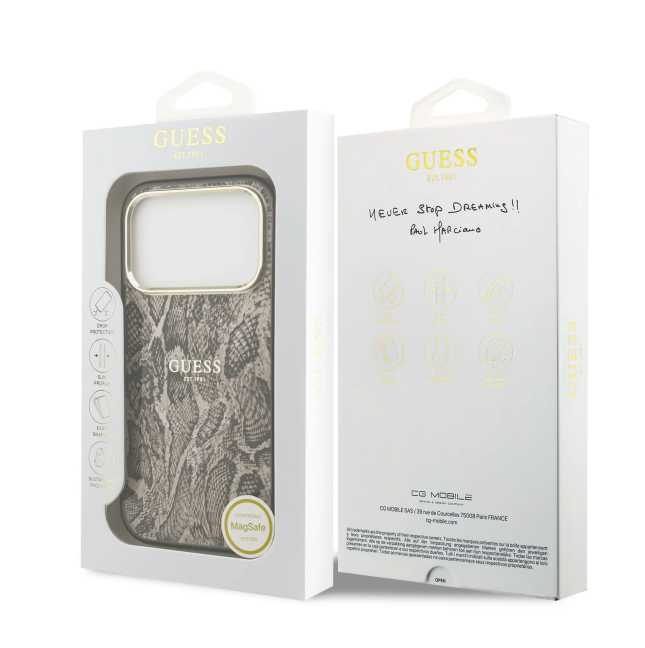 Funda Guess iPhone 17/18 Pro MagSafe Pitón Marrón | WiWU B2B