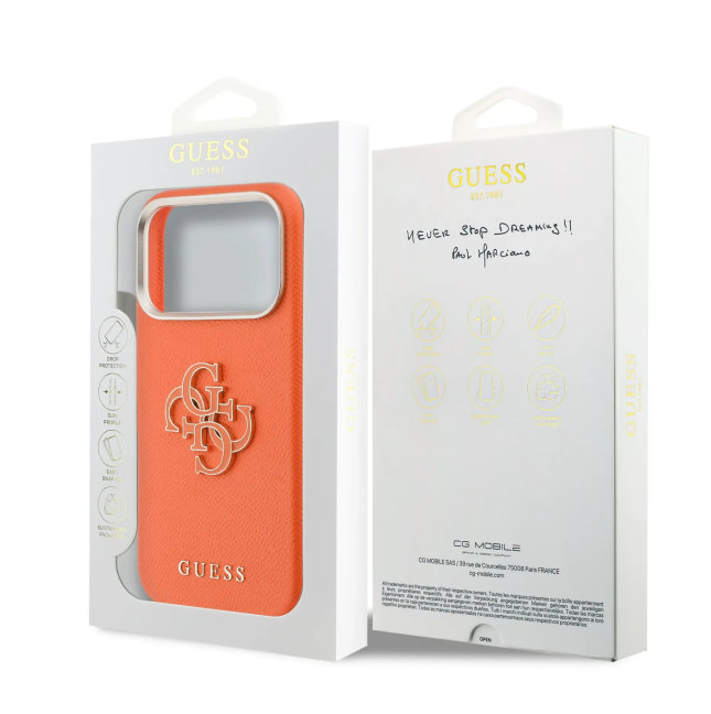 Funda Guess iPhone 17/18 Pro Texturizada 4G Naranja | WiWU B2B