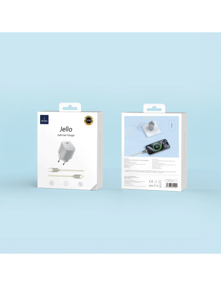 Jello Cargador GaN de PD 30W con Cable C-L