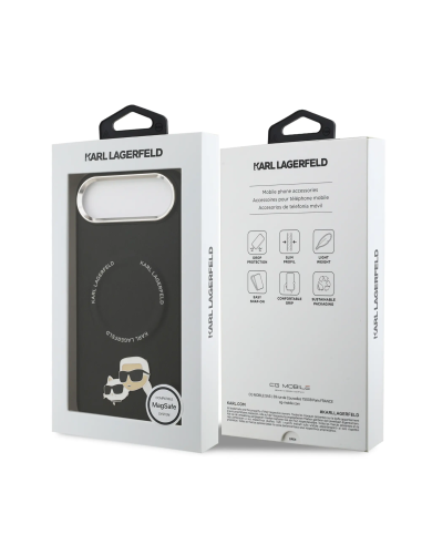 Funda KARL iPhone 17 Air PU MagSafe con Pins K&C Negra