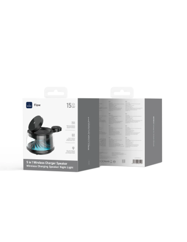 Altavoz con Cargador Inalámbrico 5 en 1 con Luz