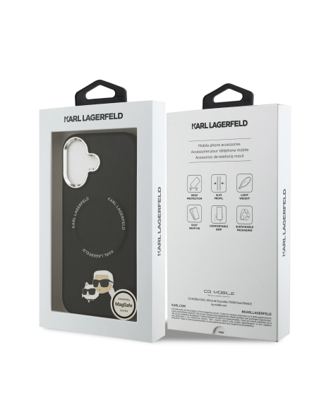 Funda KARL iPhone 17 PU MagSafe con Pins K&C Negra