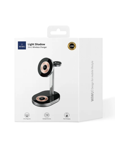 15W Cargador Wireless 3 en 1