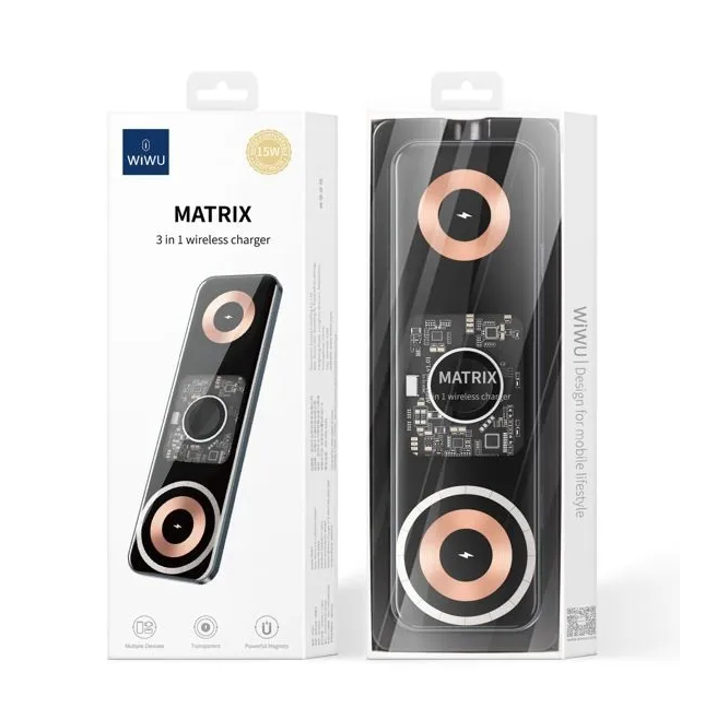 15W Cargador Wireless 3 en 1