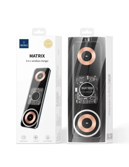 15W Cargador Wireless 3 en 1