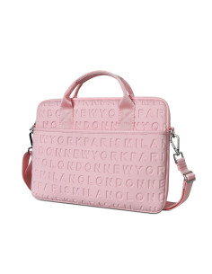 13.3/14.2 Vogue Slim Laptop Briefcase with Strap Pink
