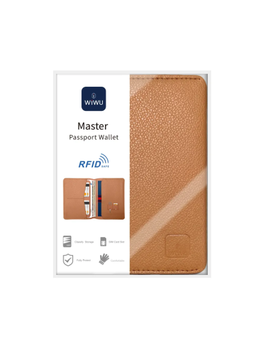 Master Portapasaporte-tarjetero Camel