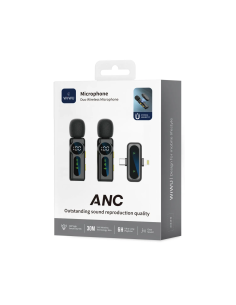Micrófonos Inalámbrico Doble con Tipo-C y Lightning