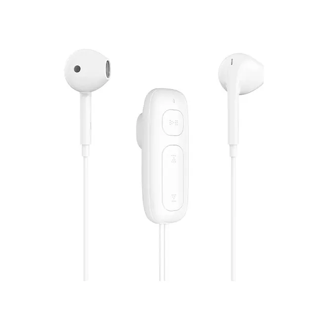 Auriculares Bluetooth Deportivos con Cordón, Blanco