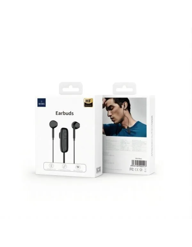 Auriculares Bluetooth Deportivos con Cordón, Negro