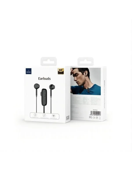 Auriculares Bluetooth Deportivos con Cordón, Negro