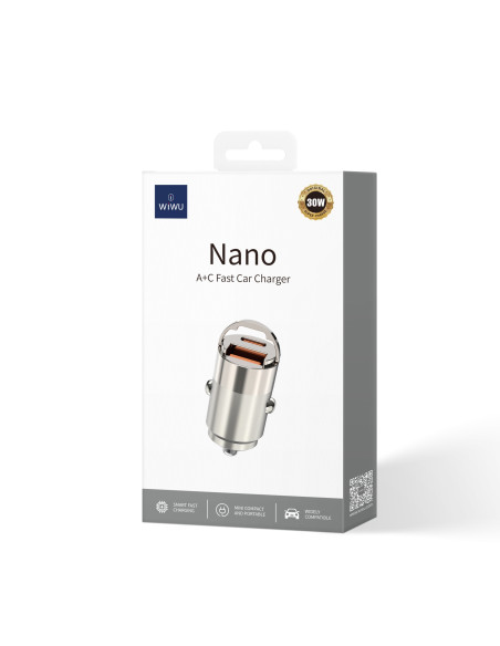 30W Nano A+C Titanium Fast Car Charger