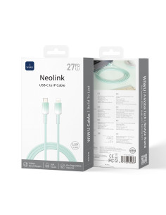 USB-C to Lightning Silicone Cable 27W Neolink Mint (1 m)