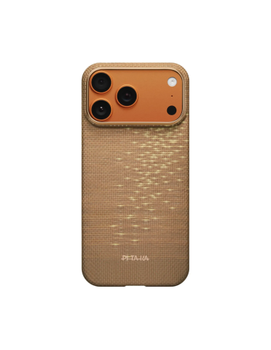 PITAKA – Funda UltraSlim iPhone 17 Pro Max/18 Pro Max Golden Glint Fibra Aramida