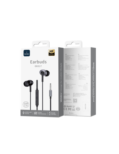 Auriculares Estéreos con Cable de 3,5 mm, Negro