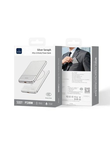 Powerbank PD20W 5000mAh Plata