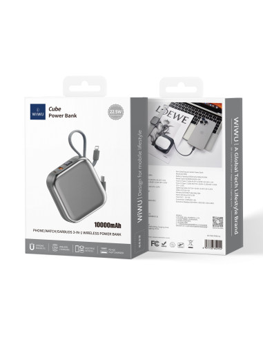 Powerbank Titanio de 10000 mAh 22.5W Negro