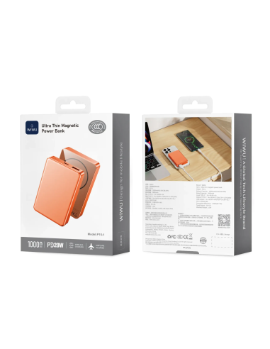Powerbank Ultrafino 10000mAh Naranja