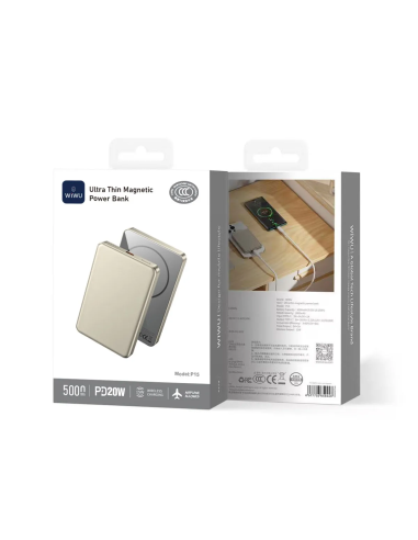Powerbank Ultrafino de 5000mAh Dorado