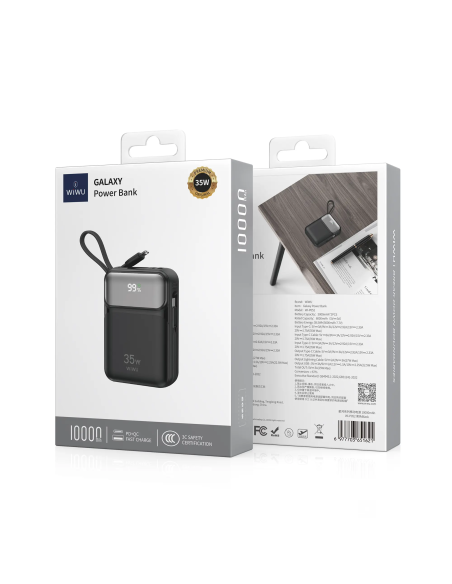 Powerbank de 10000mAh y 35W Negro