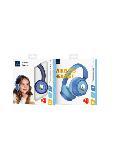 KTD-02 Blue Wireless Headphones for Kids