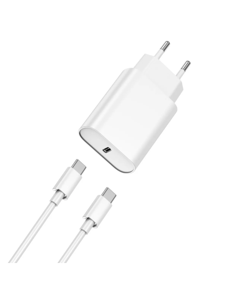 QUICK – Cargador Rápido PD 20W (C) y cable 60W (C-C)