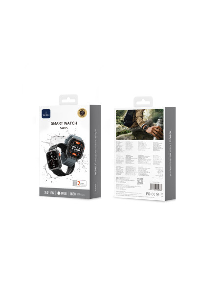Reloj Inteligente SW05 Titanio+Negro