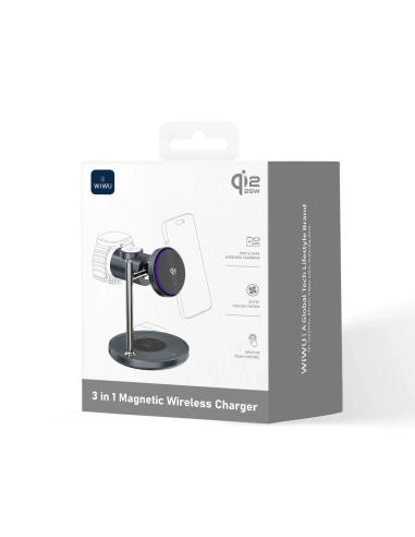 Soporte Magnético 3 en 1 (Qi2.2) de 25W