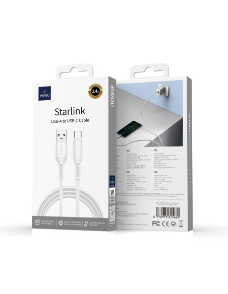 Cable USB-A a USB-C 2,4 A Starlink (1 m)