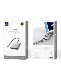 Travel Concentrador de Viaje USB C 3 en 1