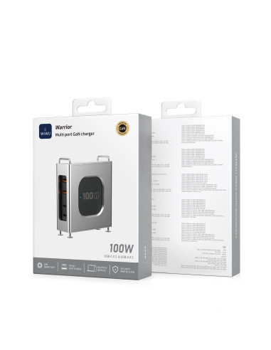 Warriors – Cargador Rápido GaN 100W PD (2A+2C)
