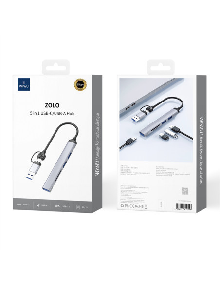 ZOLO HUB 5 in 1 USB-C/USB-A Wi-HB003