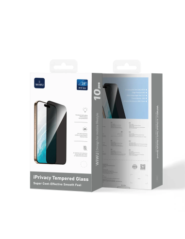 (Pack 10) Protector de pantalla de cristal templado antiespía para iPhone 11/XR