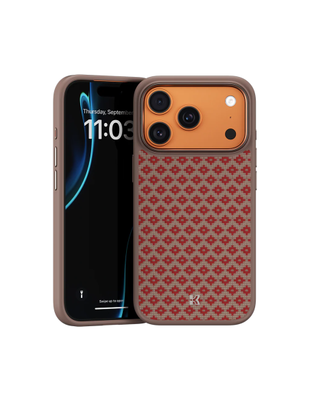 Benks ArmorPro ArmorGrid Funda Kevlar® iPhone 17 Pro Naranja Terra