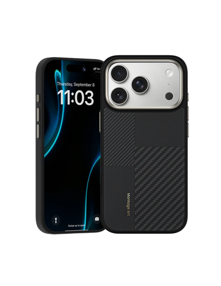Benks ArmorPro Montage Funda Kevlar® iP17 Pro Max Negro