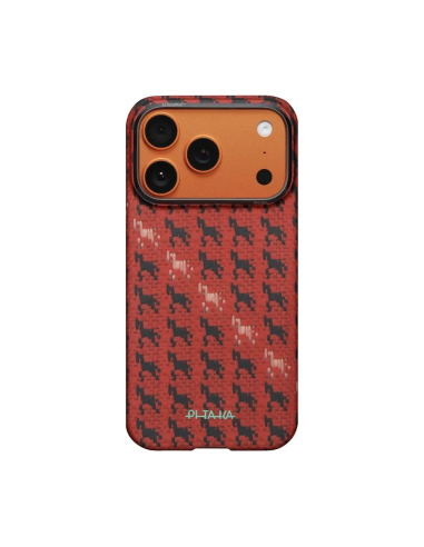 PITAKA – Funda UltraSlim iPhone 17 Pro Max/18 Pro Max Cinnabar Steed Fibra Aramida