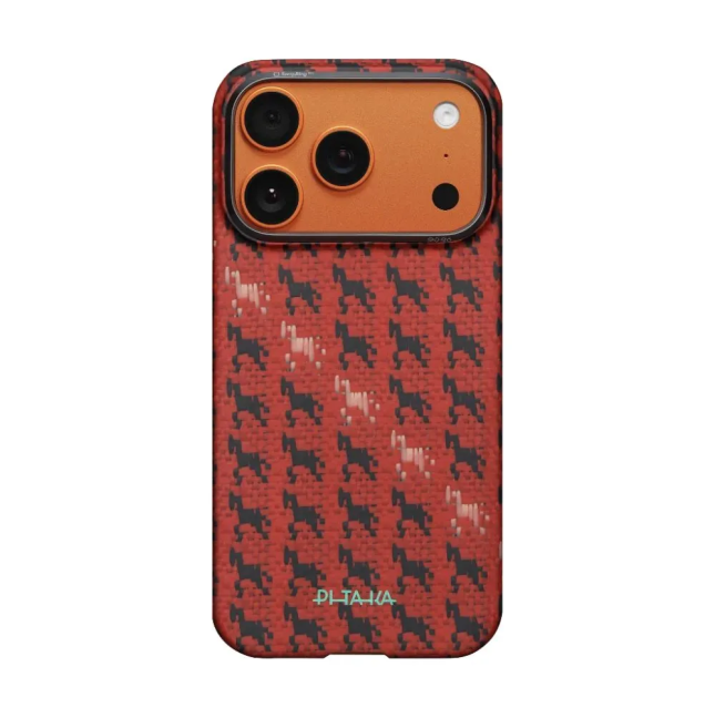 PITAKA – Funda UltraSlim iPhone 17 Pro Max Cinnabar Steed Fibra Aramida