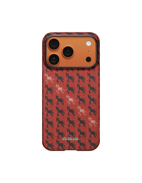 PITAKA – Funda UltraSlim iPhone 17 Pro Max/18 Pro Max Cinnabar Steed Fibra Aramida